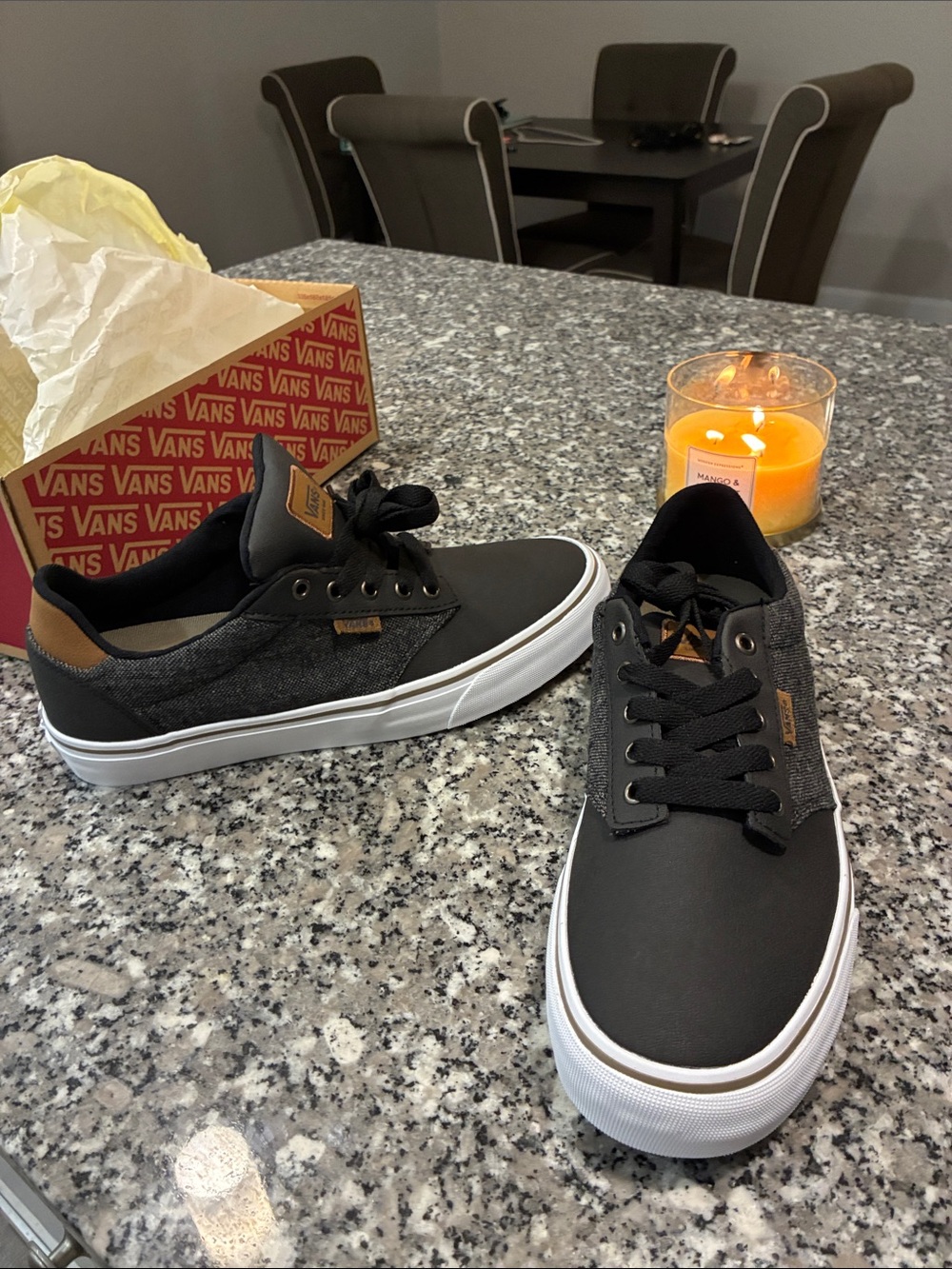 Vans Black and Charcoal Low-Top Canvas Sneakers - Picture 7 of 8